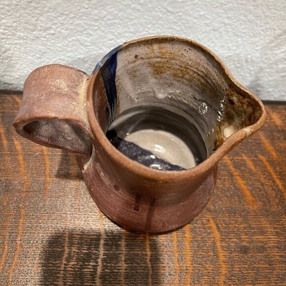 Handcrafted Art Studio Stoneware‎ Pottery Mug Artist Signed Sz 5" X 3.5" - Picture 3 of 7